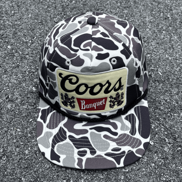 Coors Banquet Retro Vintage Camo Rope-brim SnapBack Hat