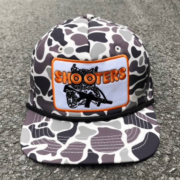 Camo SnapBack Hat with Shooters Patch for Men