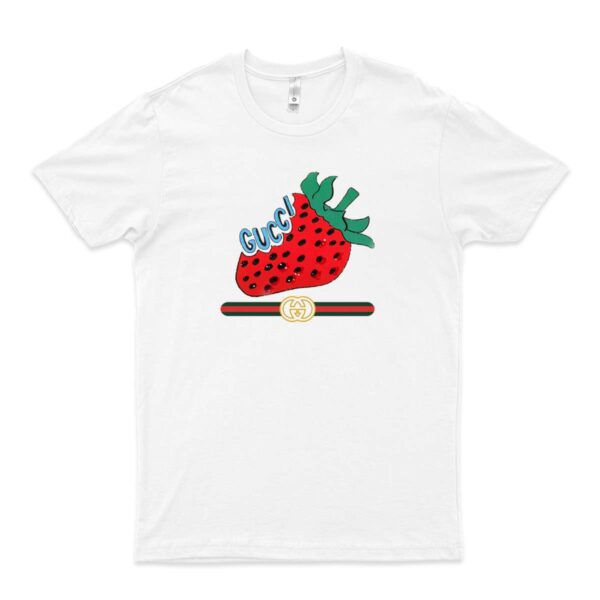 G Strawberry Vintage Logo Shirt Men Women Casual Shirt